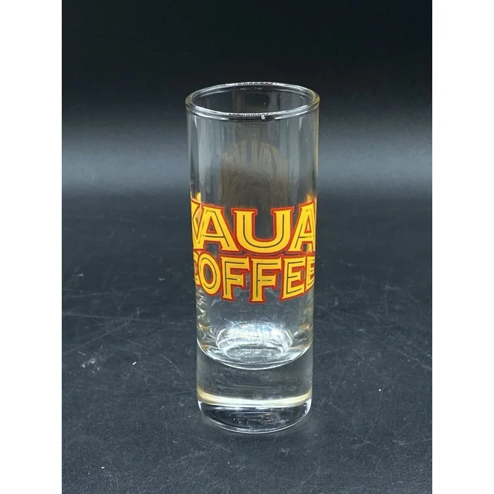 Kauai Estate Coffee Hawaii Tall Shot Glass 4 1/4”